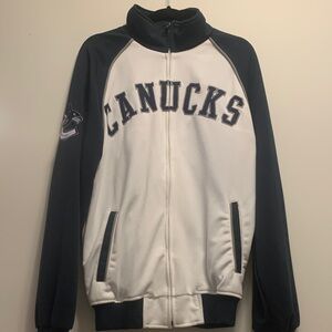 Vancouver Canucks Men's White and dark navy Jacket